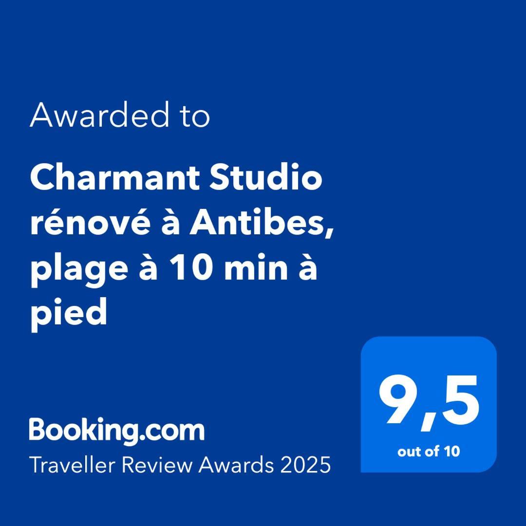 Charmant Studio Renove A Antibes, Plage A 10 Min A Pied Zewnętrze zdjęcie